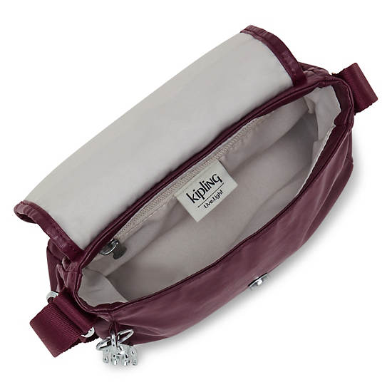 Torby Mini Kipling Sabian Metallic Crossbody Bordowe | PL 1864YX